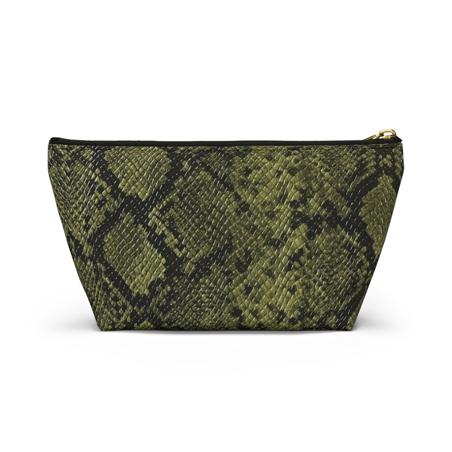 Faux Python in Green Accessory Pouch w T-bottom