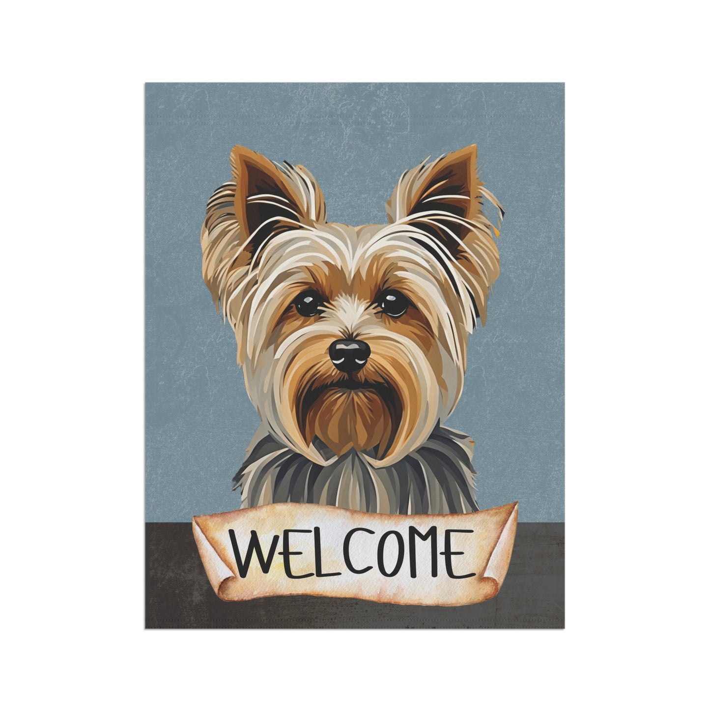 Yorkshire Terrier Welcome 2-Sided Garden & House Flag/Banner