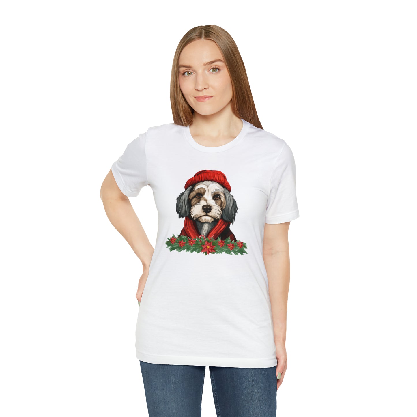 Havanese in Hat & Scarf Unisex Jersey Short Sleeve Tee