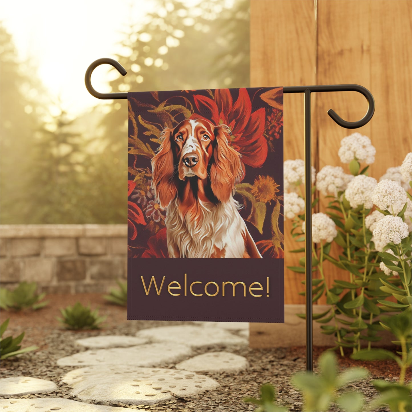 Irish Setter Welcome 2-Sided Garden & House Flag/Banner