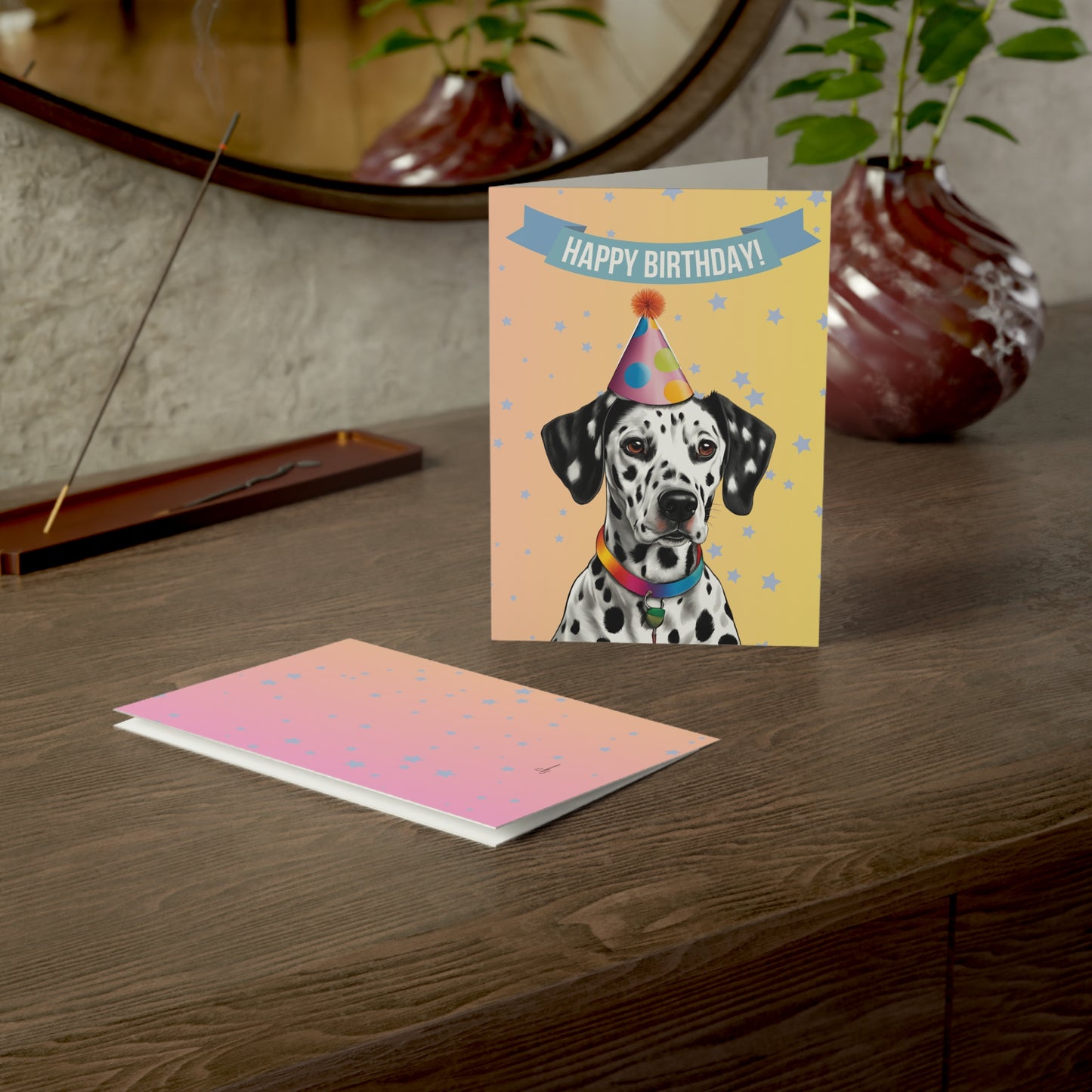 Dalmatian Happy Birthday 5 x 7 Greeting Cards (10 Pack)