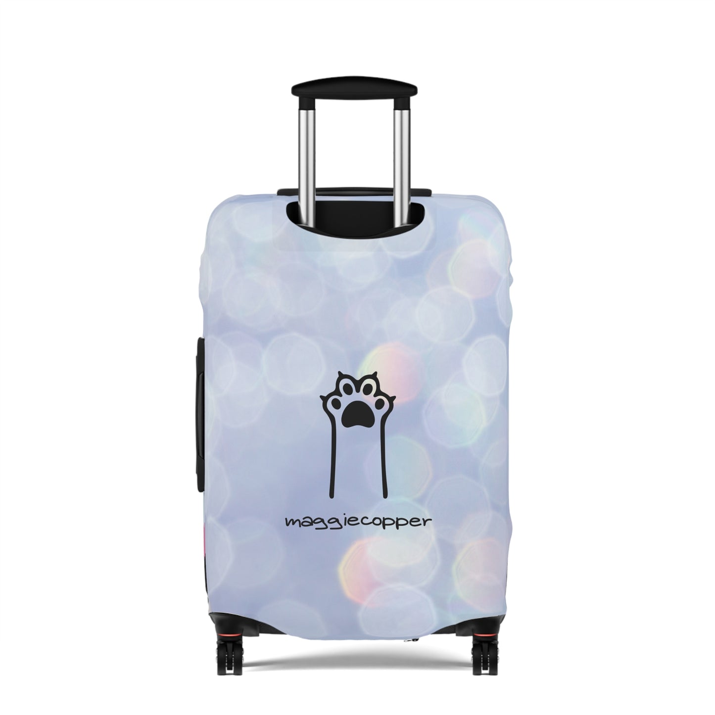 Kitten in Glasses & Blue Bow Tie Paws Off My Bag Luggage Cover