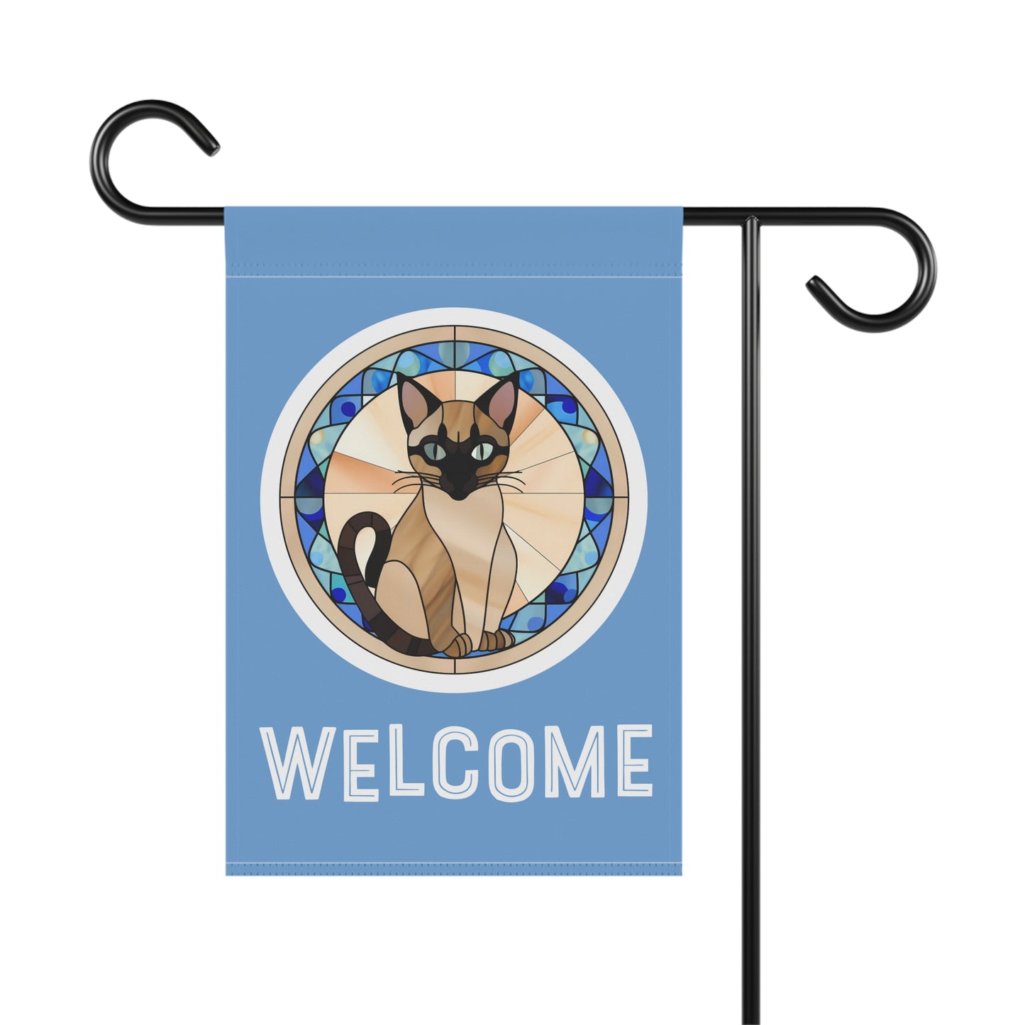 Siamese Cat Welcome 2-Sided Garden & House Flag/Banner