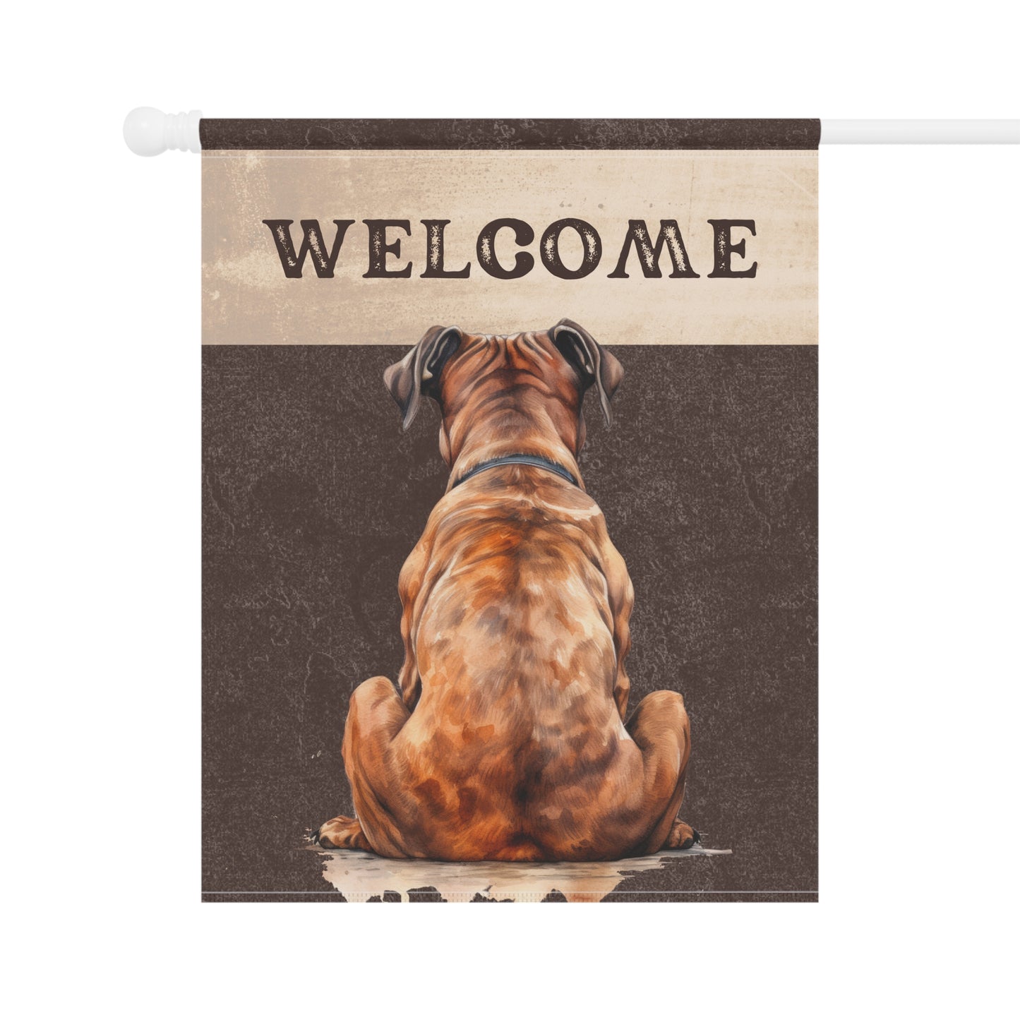 Boxer Welcome 2-Sided Garden & House Flag/Banner