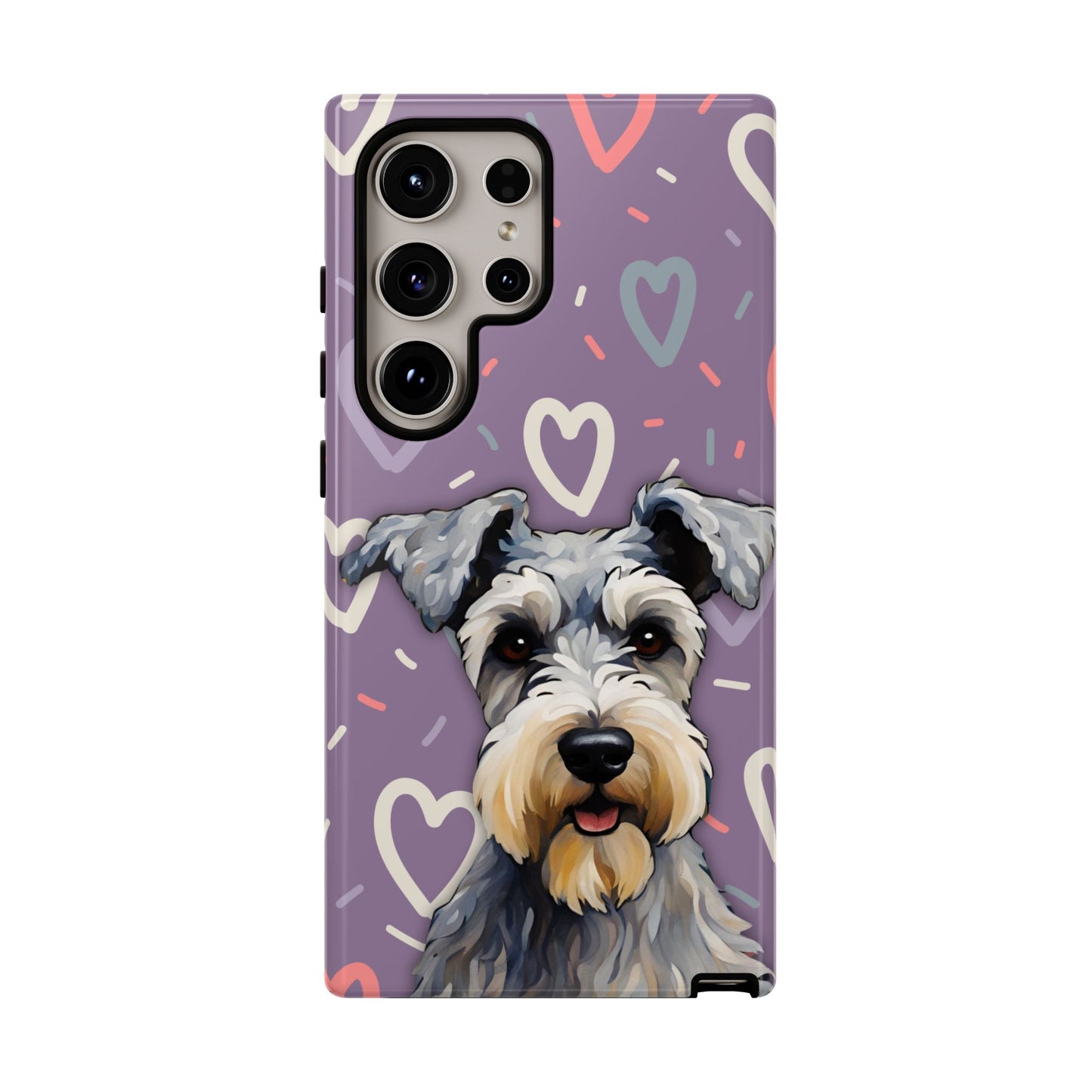 Miniature Schnauzer Love iPhone Samsung Galaxy Google Pixel Glossy Tough Case