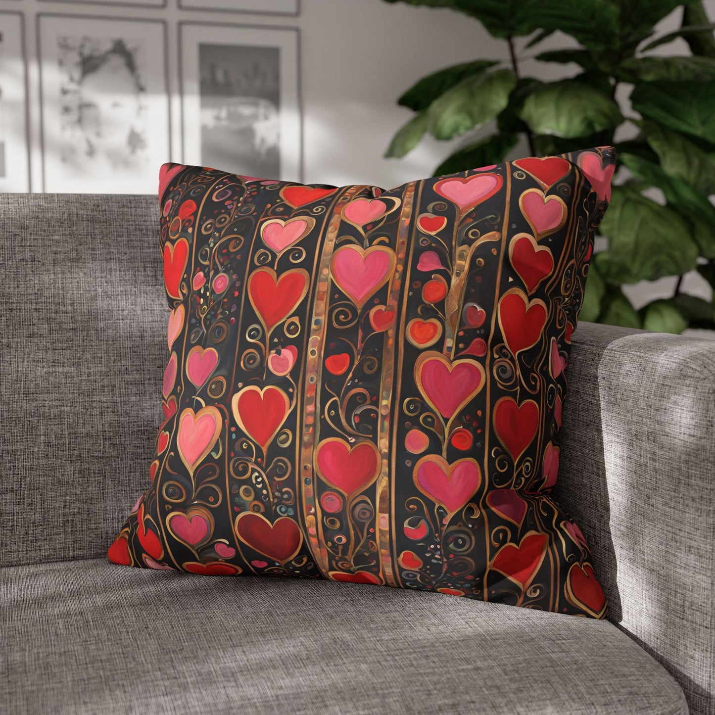 Lotta Love Square Poly Canvas Pillowcase