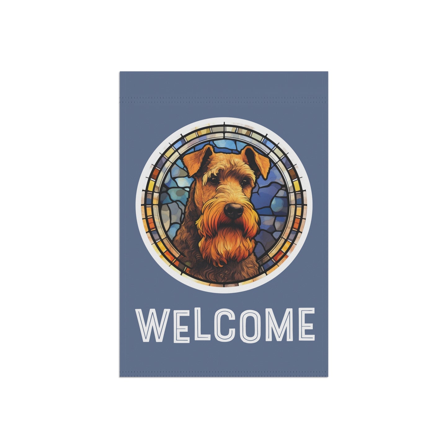 Welsh Terrier Welcome 2-Sided Garden & House Flag/Banner