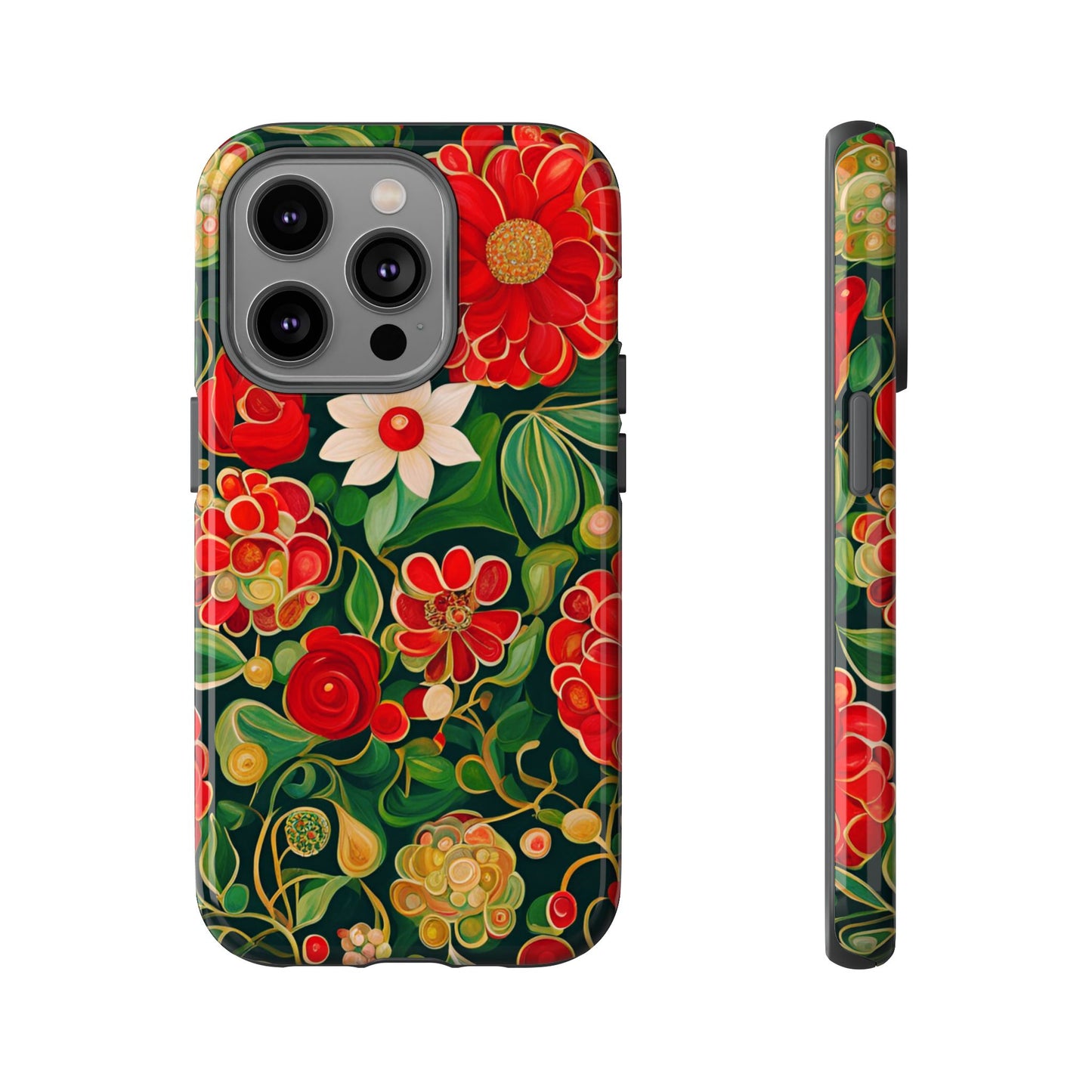 December Flowers iPhone Samsung Galaxy Google Pixel Tough Cases