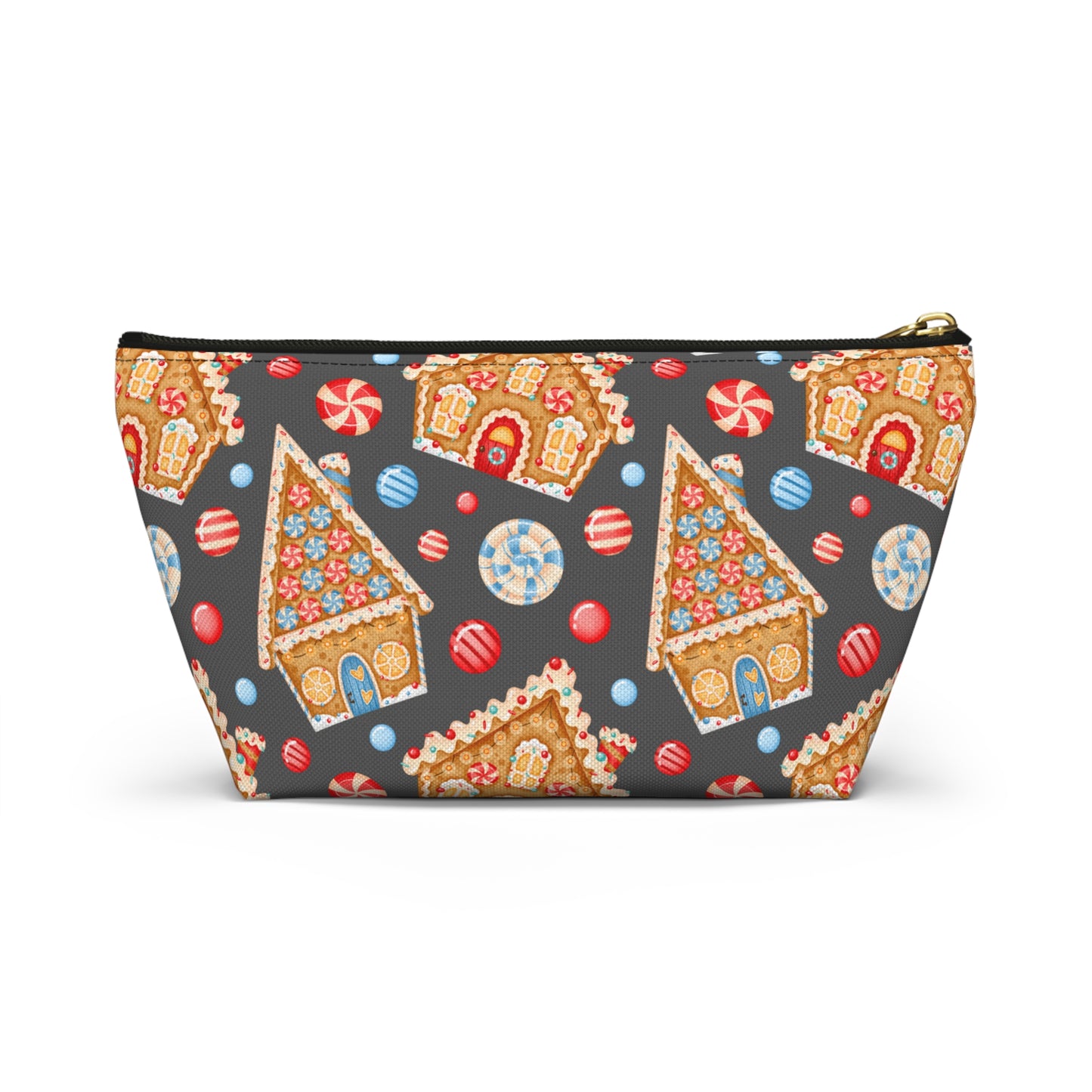 Gingerbread Houses Accessory Pouch w T-bottom