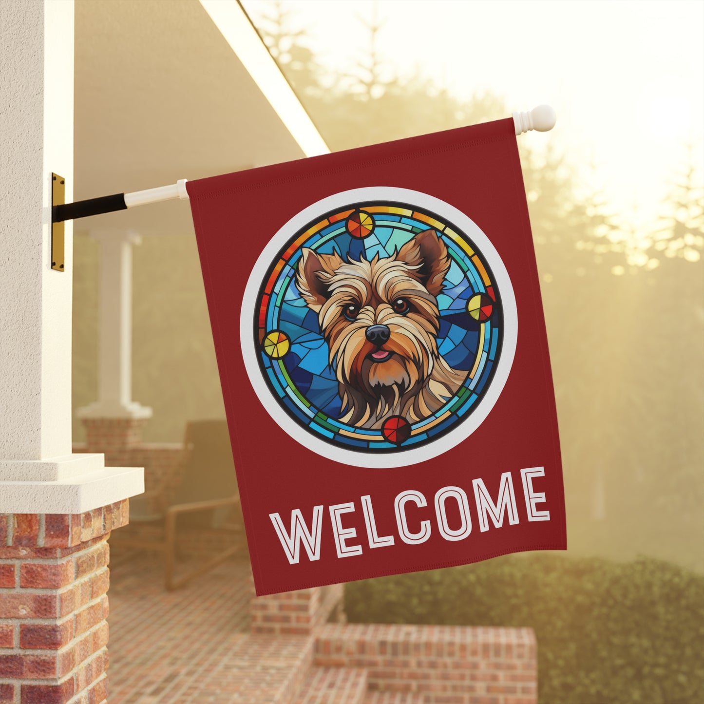 Yorkshire Terrier Welcome 2-Sided Garden & House Flag/Banner