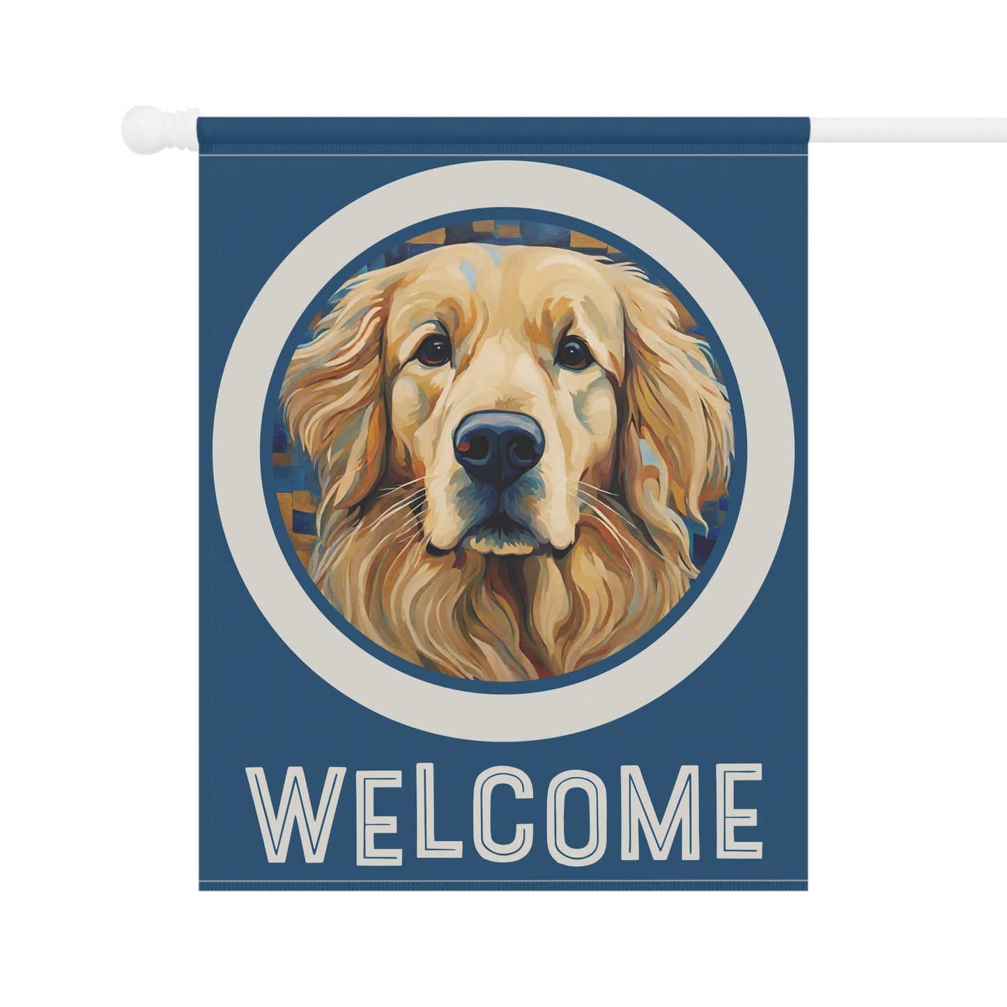 Golden Retriever Welcome 2-Sided Garden & House Flag/Banner