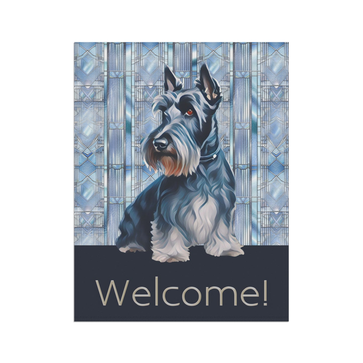 Scottish Terrier Welcome Scottie 2-Sided Garden & House Flag/Banner