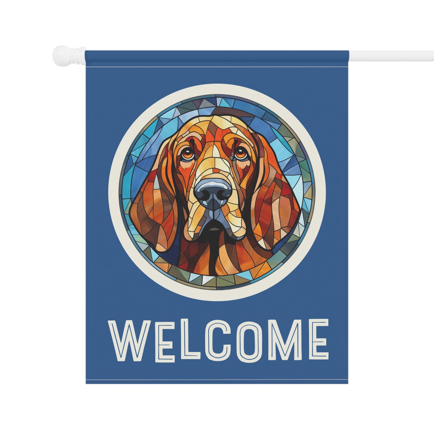 Bloodhound Welcome 2-Sided Garden & House Flag/Banner