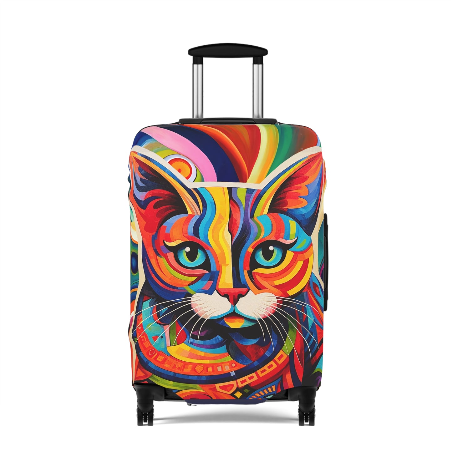 Saffron Abstract Cat Luggage Cover