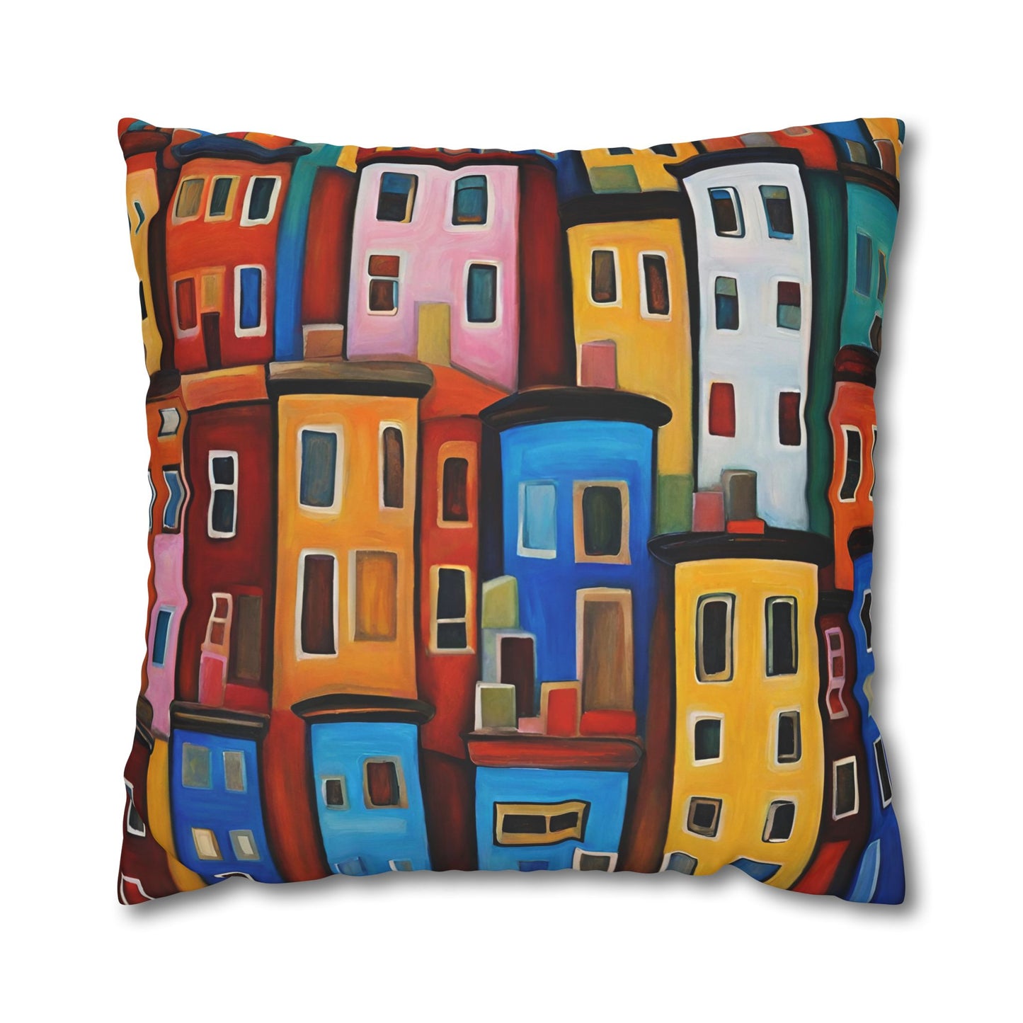 Neighbors Square Poly Canvas Pillowcase