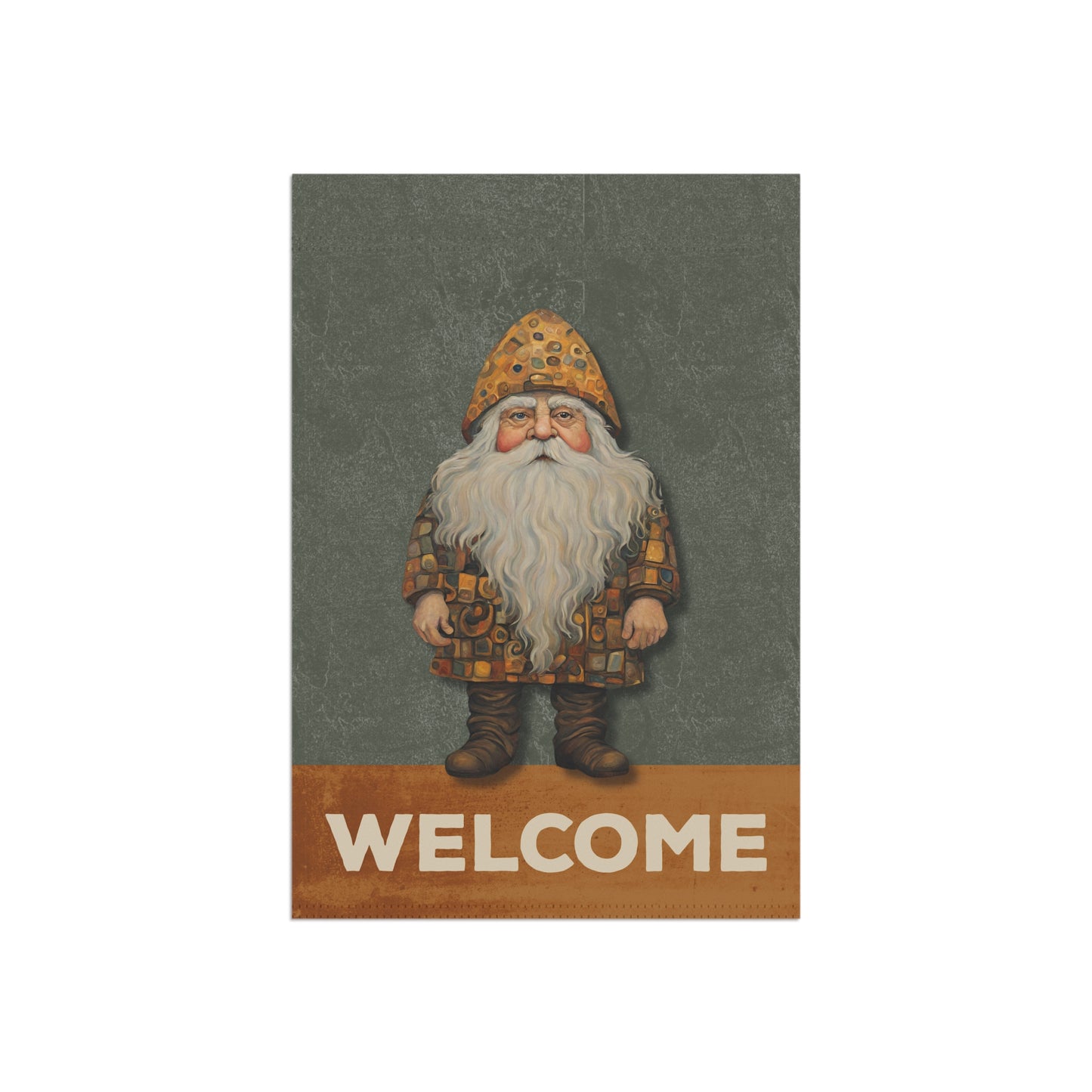 Gnome Welcome 2-Sided Garden & House Flag/Banner