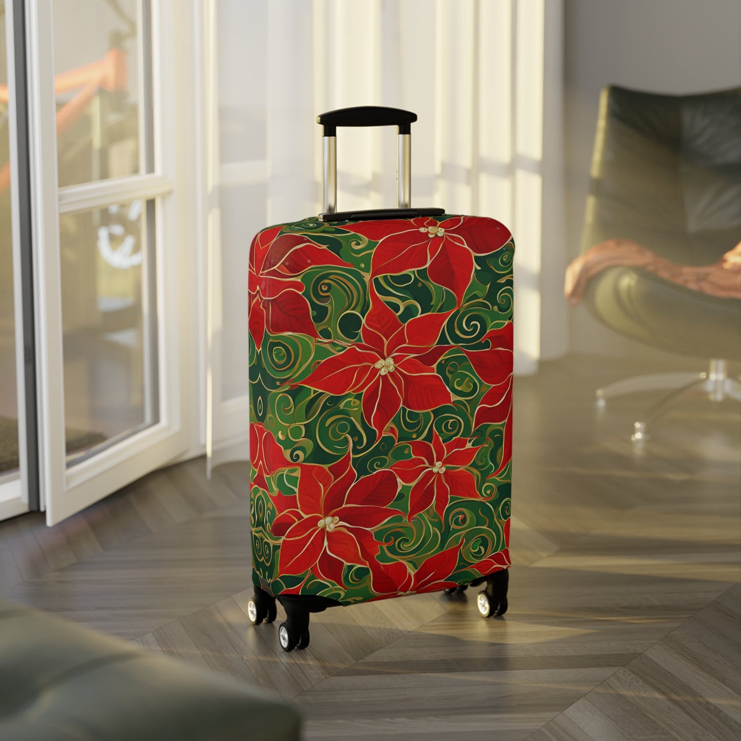 Poinsettias Luggage Cover