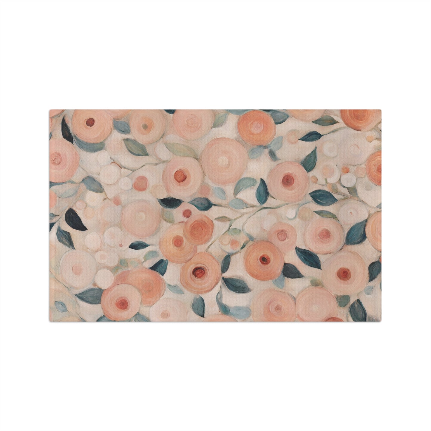 Faded Citrus Floral Microfiber Tea Towel