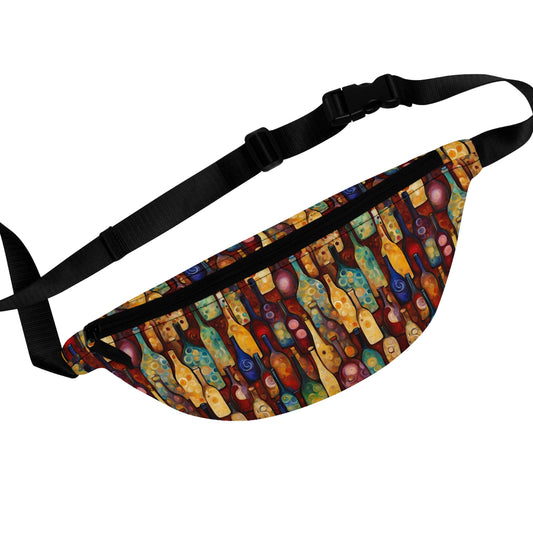 Abstract Wine Bottles Fanny Pack