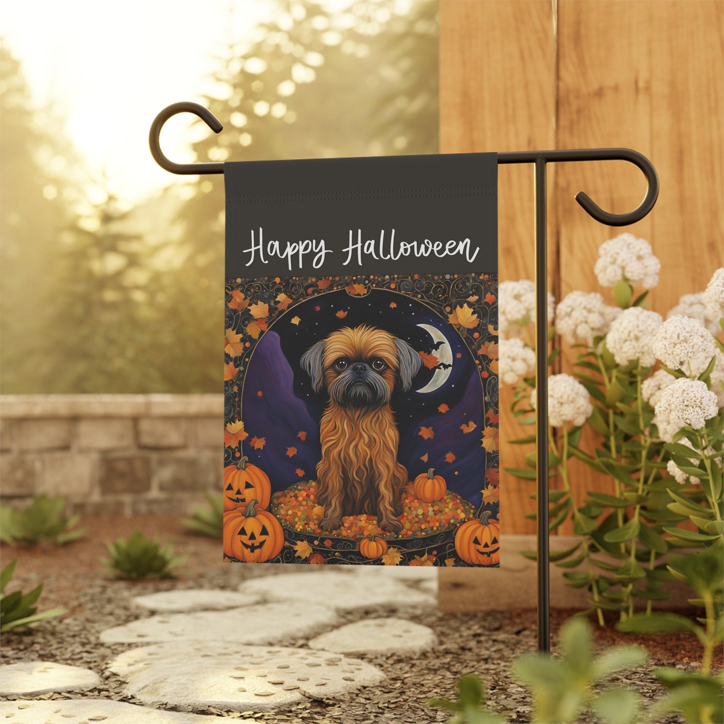 Griffin Happy Halloween 2-Sided Garden & House Flag/Banner