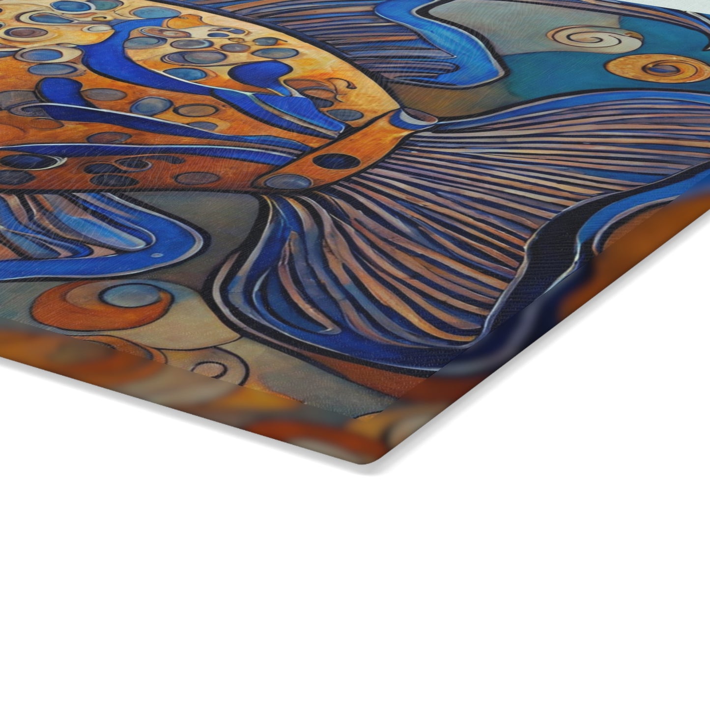 Just Keep Swimming Tempered Glass Cutting Board