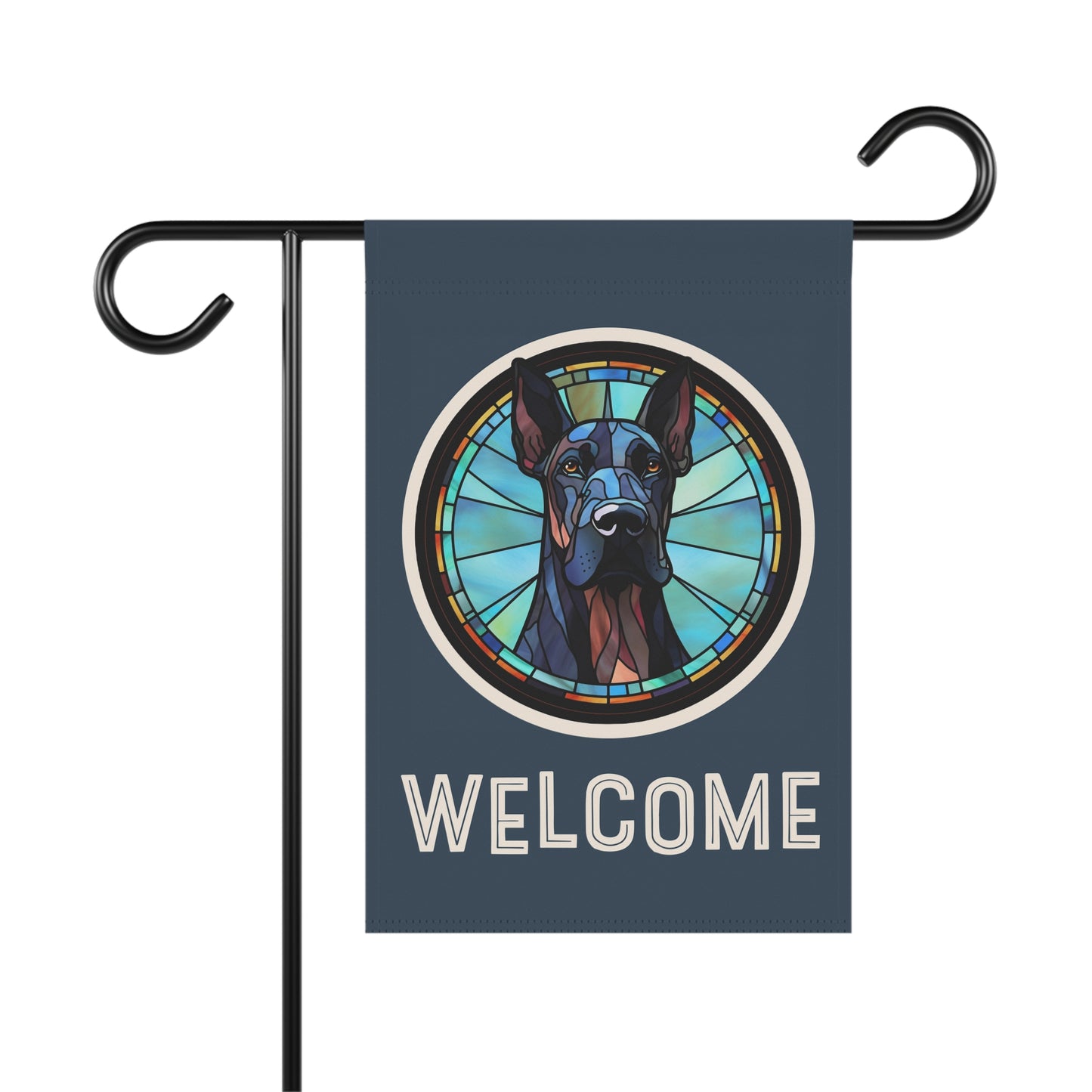 Great Dane Welcome 2-Sided Garden & House Flag/Banner