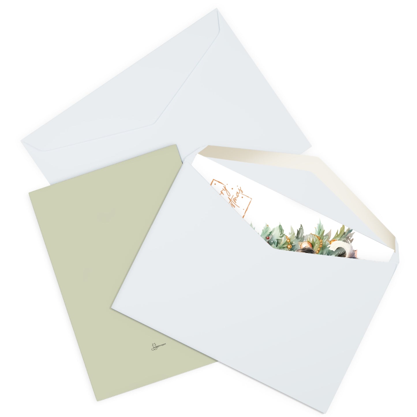 Shih Tzu Merry Christmas Tree Cards (5 Pack Blank Inside)