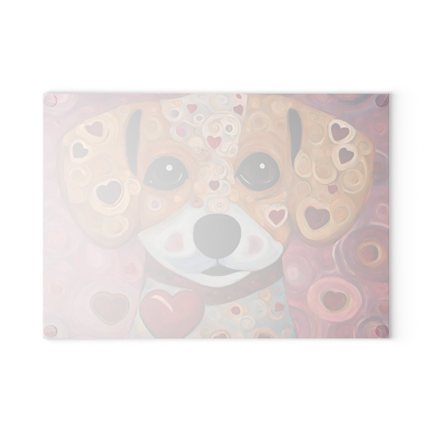 Puppy Love Tempered Glass Cutting Board