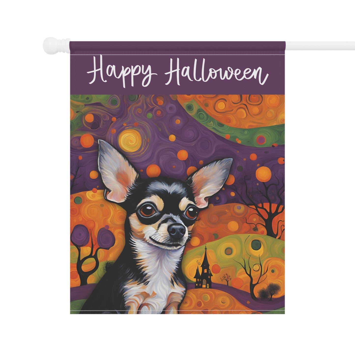 Chihuahua Happy Halloween 2-Sided Garden & House Flag/Banner