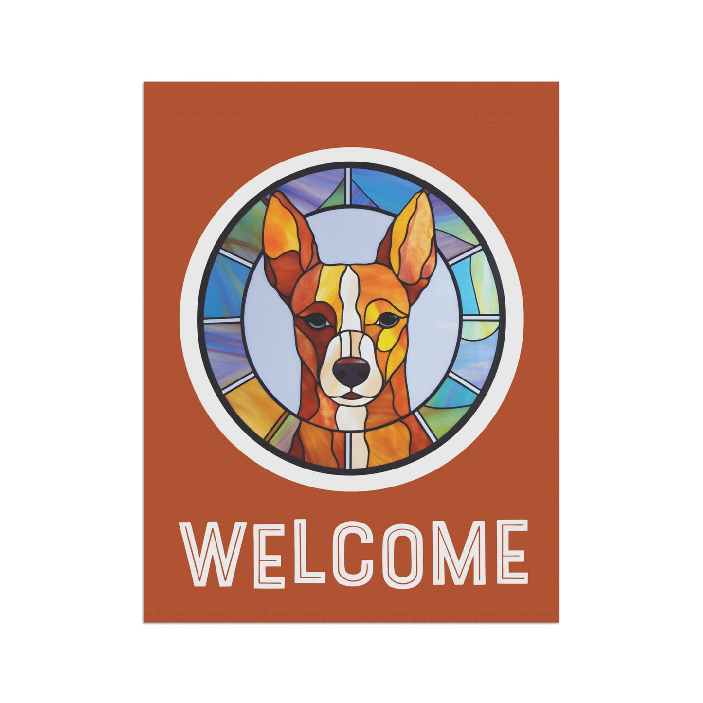 Basenji Welcome 2-Sided Garden & House Flag/Banner