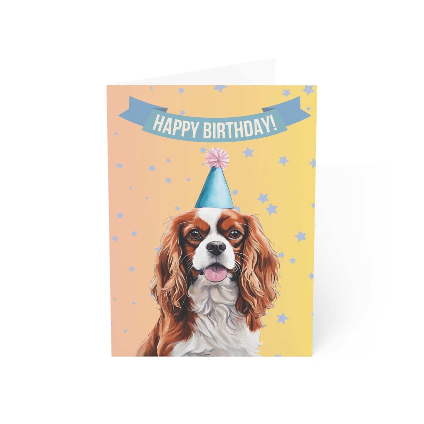 Cavalier King Charles Happy Birthday 5 x 7 Greeting Cards (10 Pack)