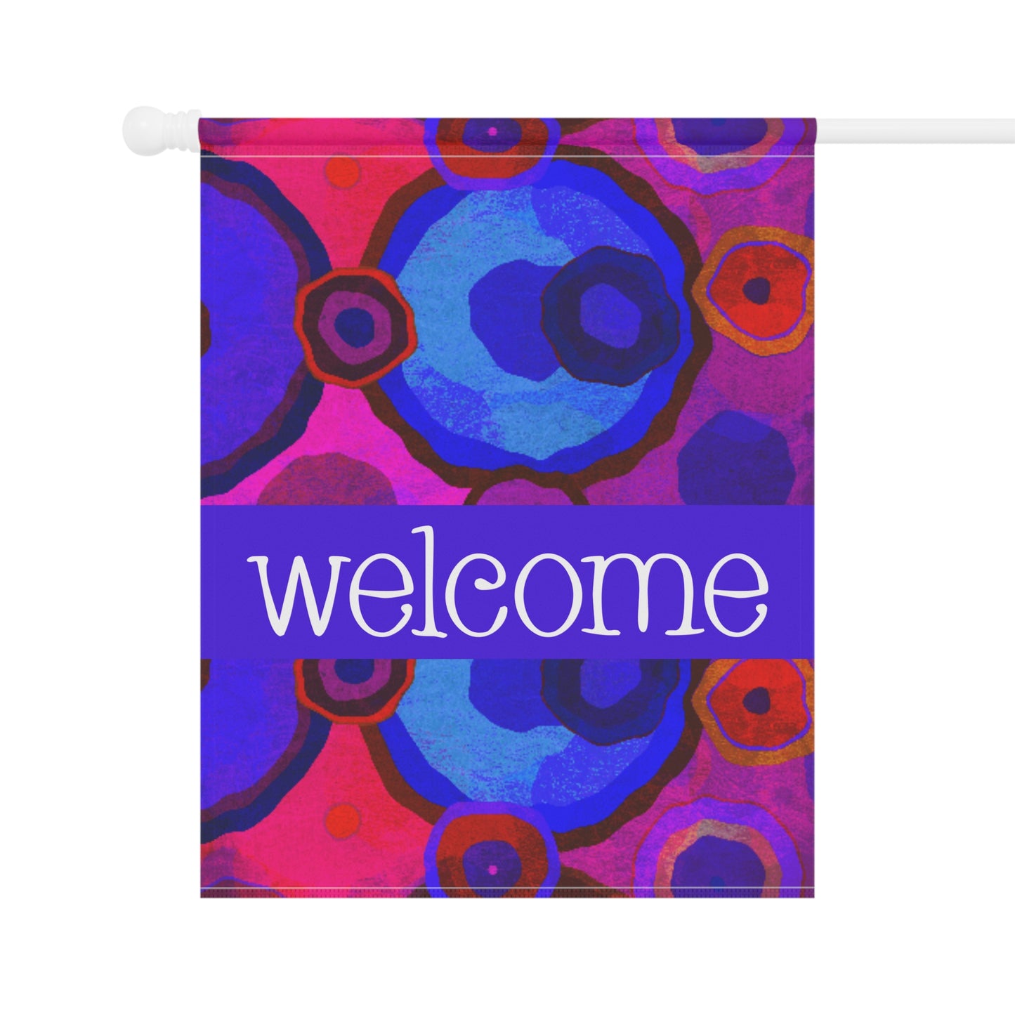 Polanco Bright Abstract Welcome 2-Sided Garden & House Flag/Banner