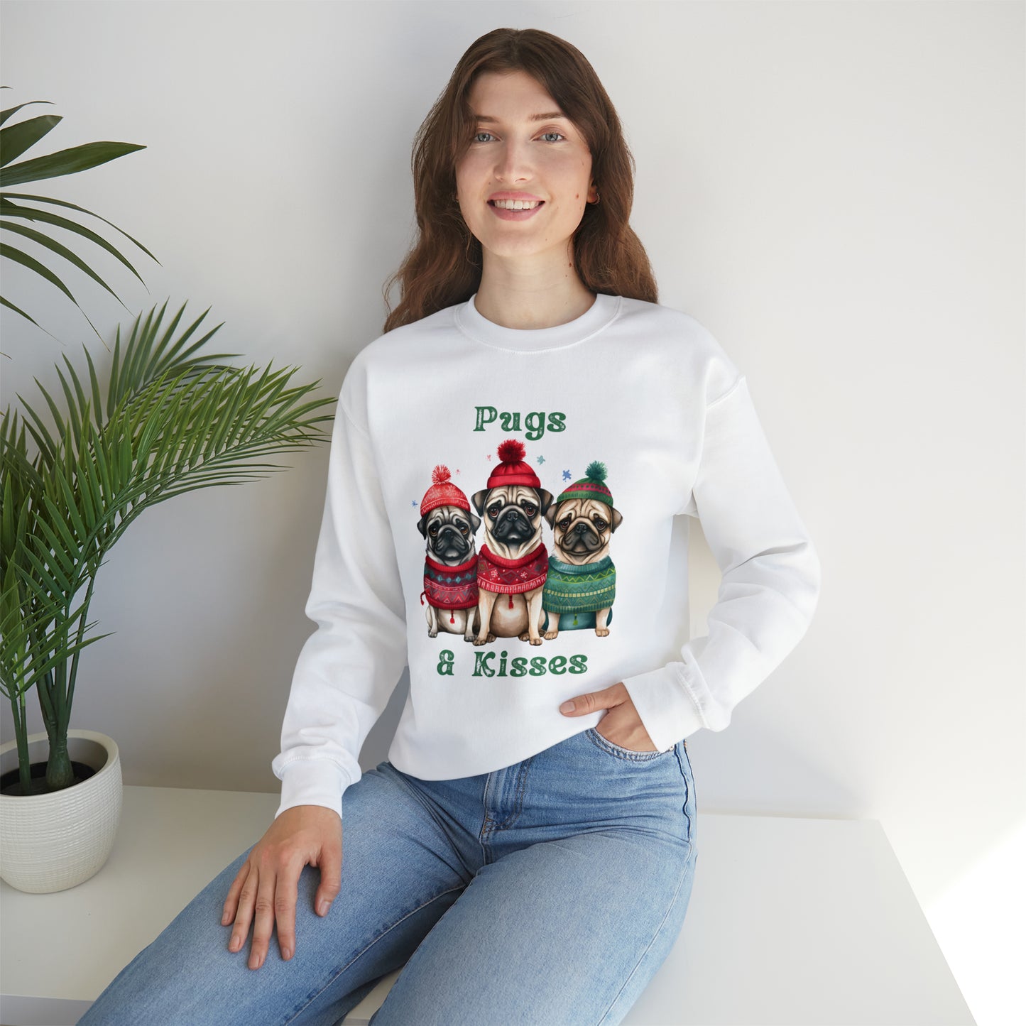 Pug & Kisses Unisex Heavy Blend™ Crewneck Sweatshirt