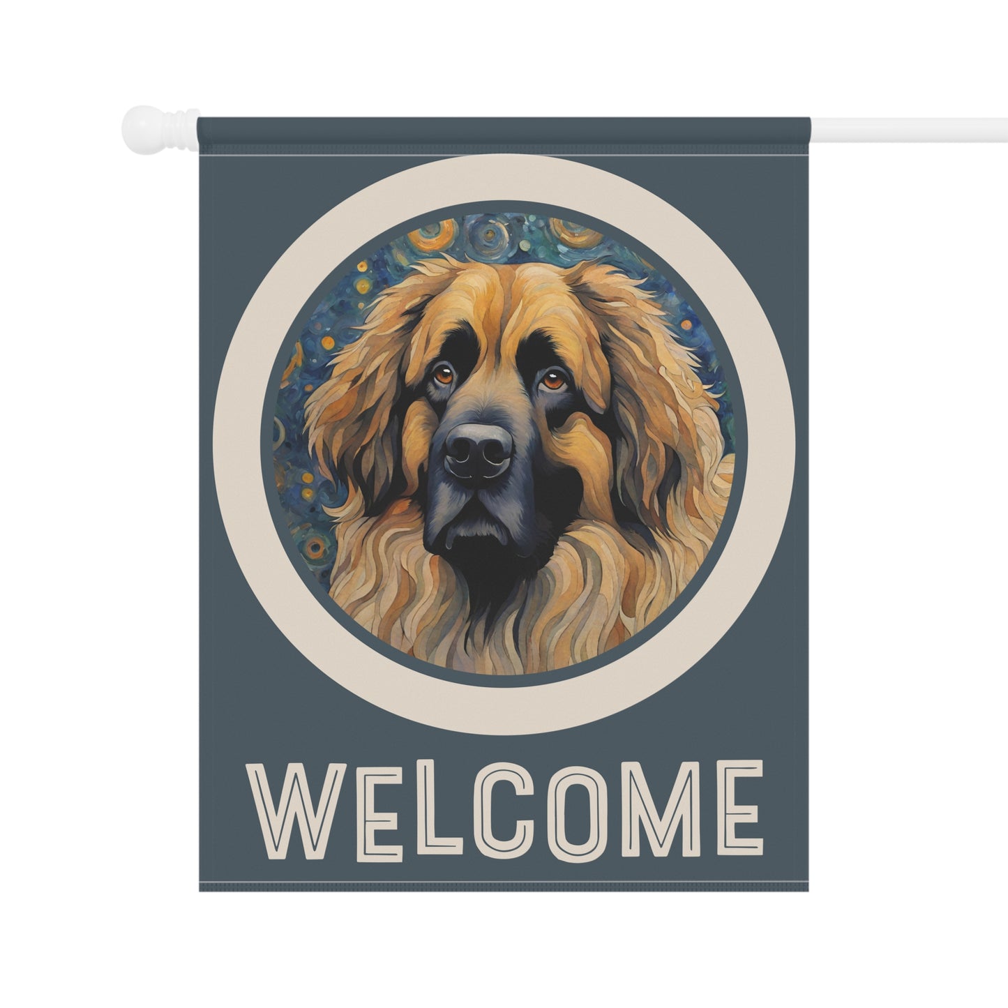 Leonberger Welcome 2-Sided Garden & House Flag/Banner