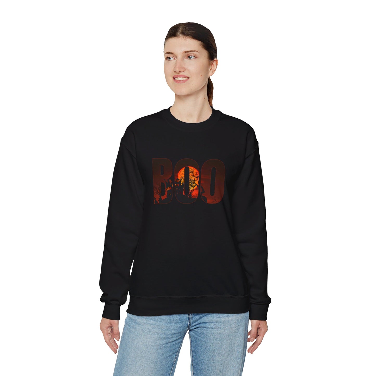 Full Moon BOO Unisex Heavy Blend™ Crewneck Sweatshirt