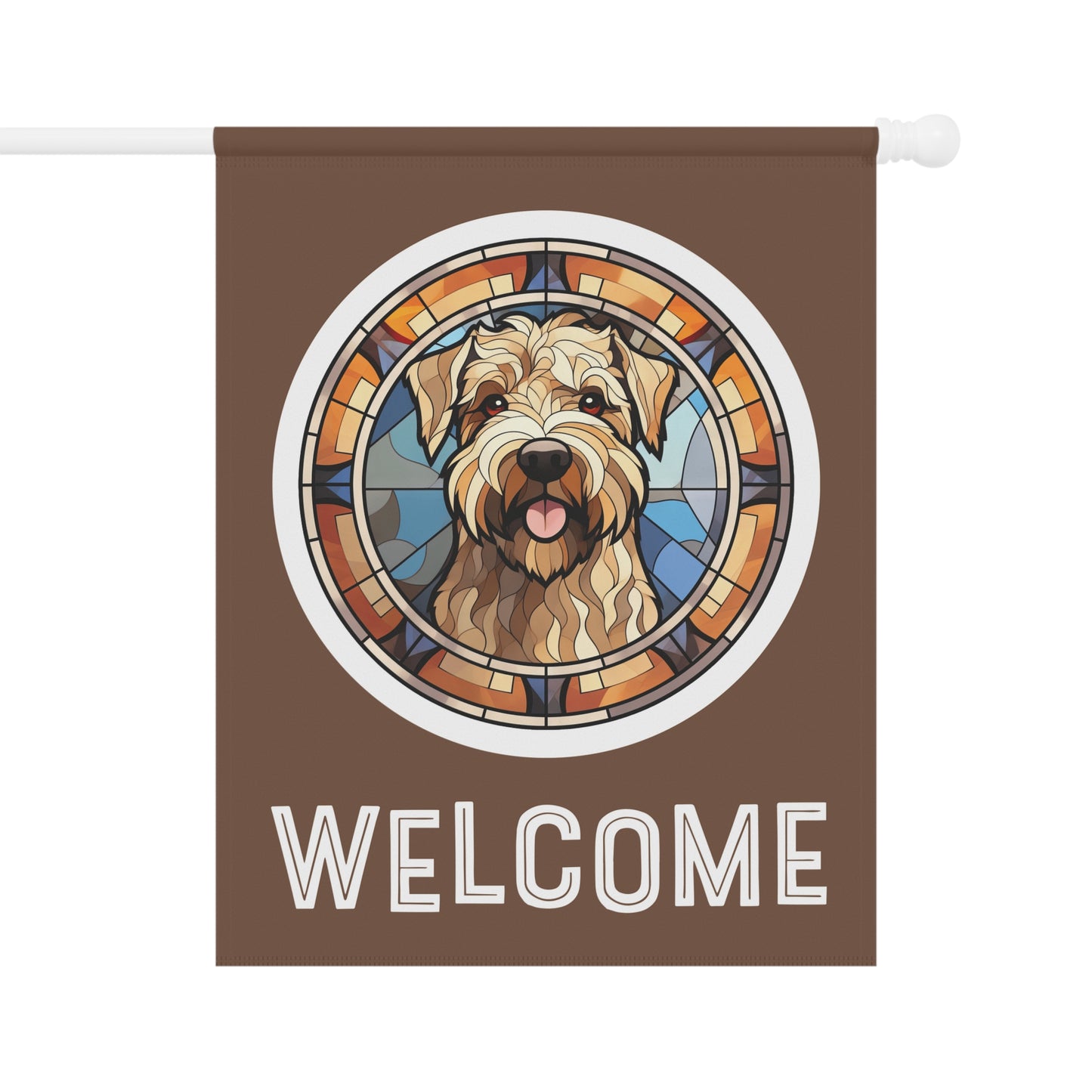 Wheaton Terrier Welcome 2-Sided Garden & House Flag/Banner