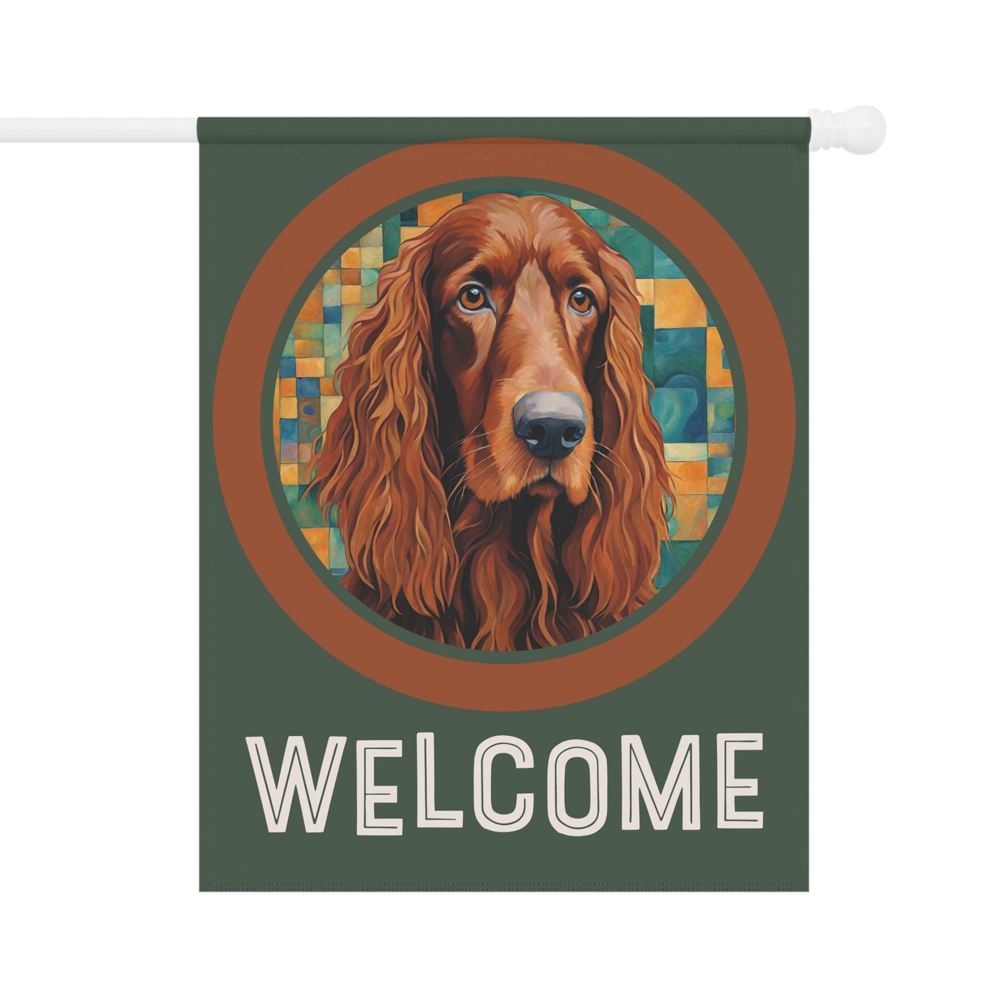 Irish Setter Welcome 2-Sided Garden & House Flag/Banner