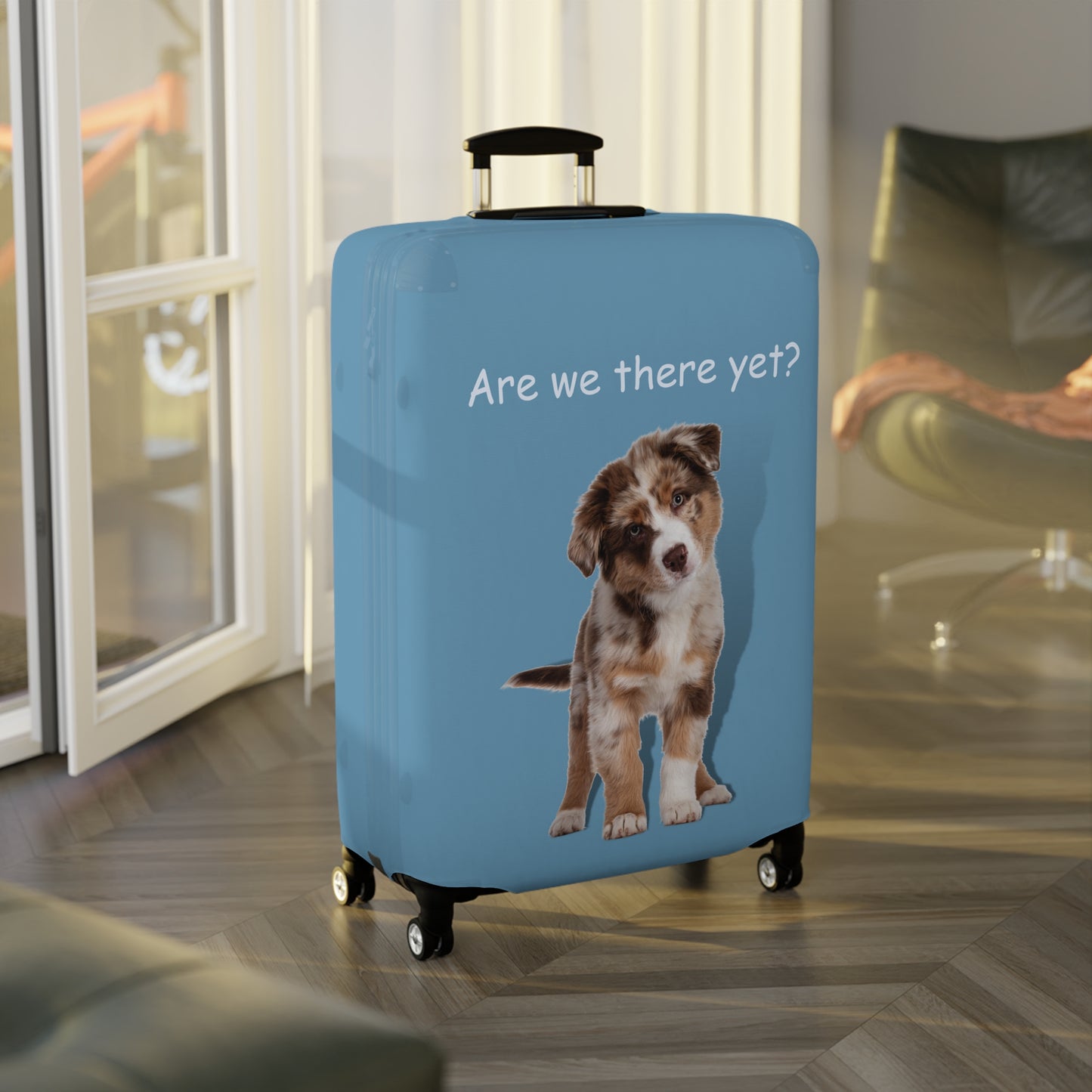 Australian Shepherd Are We There Yet? Luggage Cover