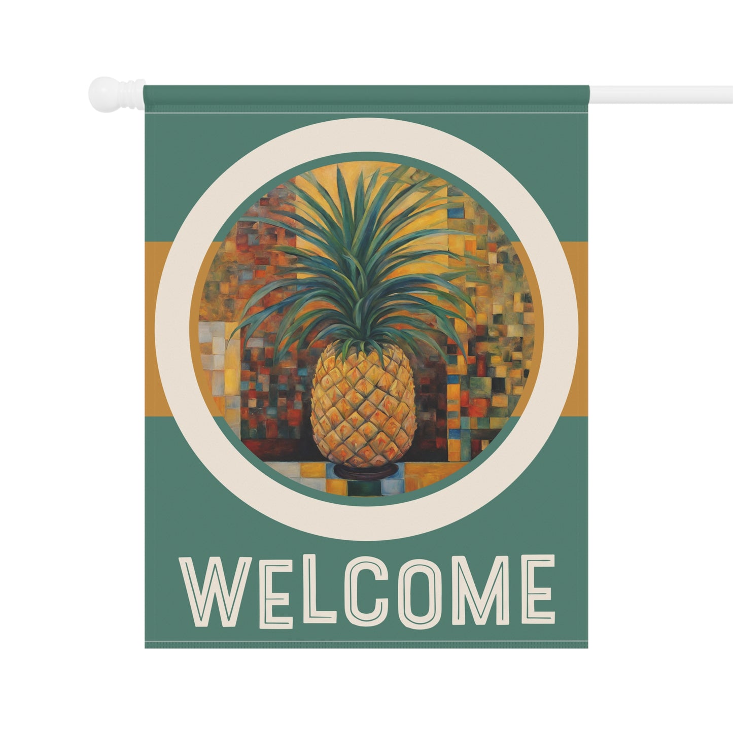 Pineapple Delight Welcome 2-Sided Garden & House Flag/Banner