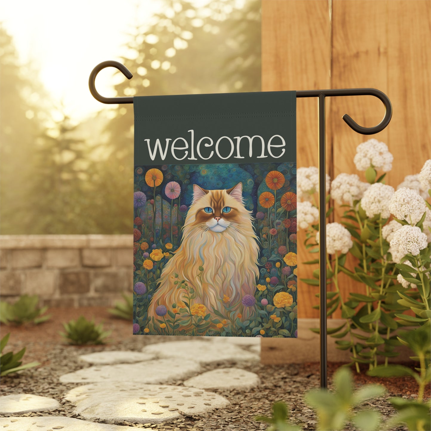 Himalayan Cat Welcome 2-Sided Garden & House Flag/Banner