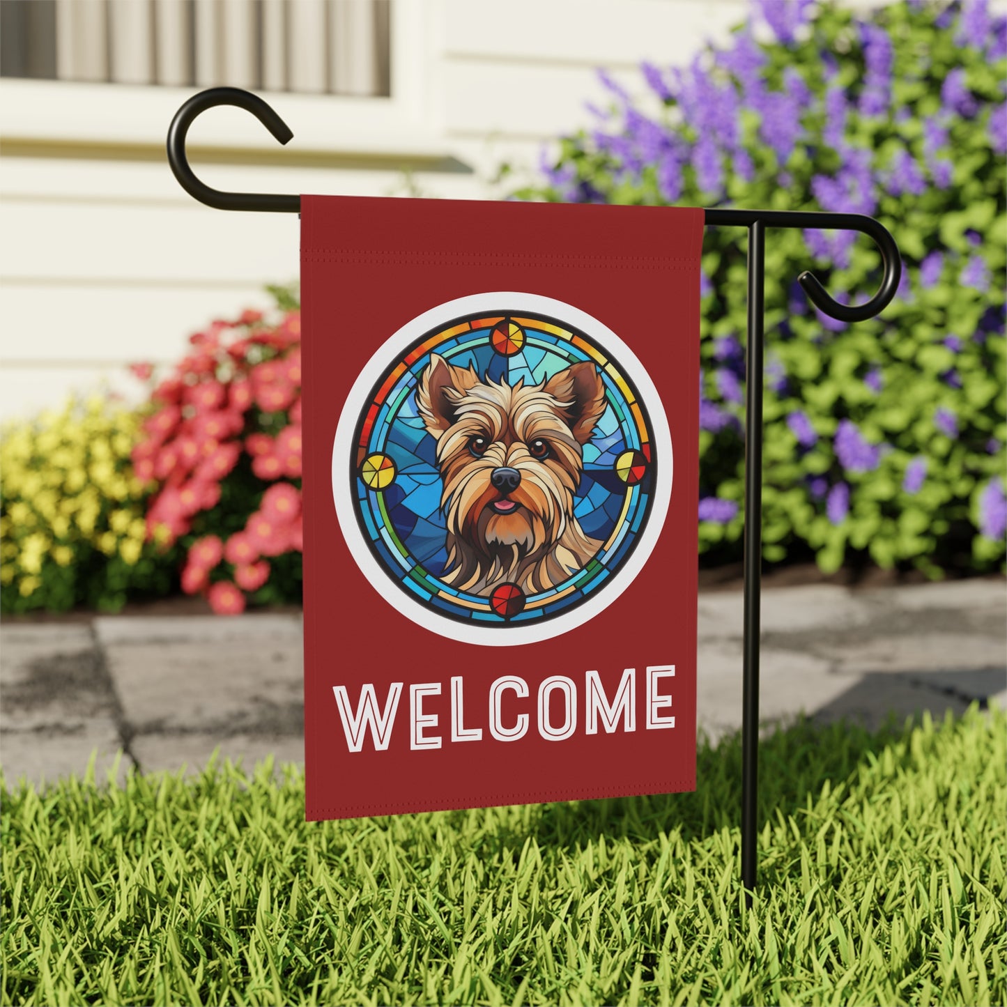 Yorkshire Terrier Welcome 2-Sided Garden & House Flag/Banner