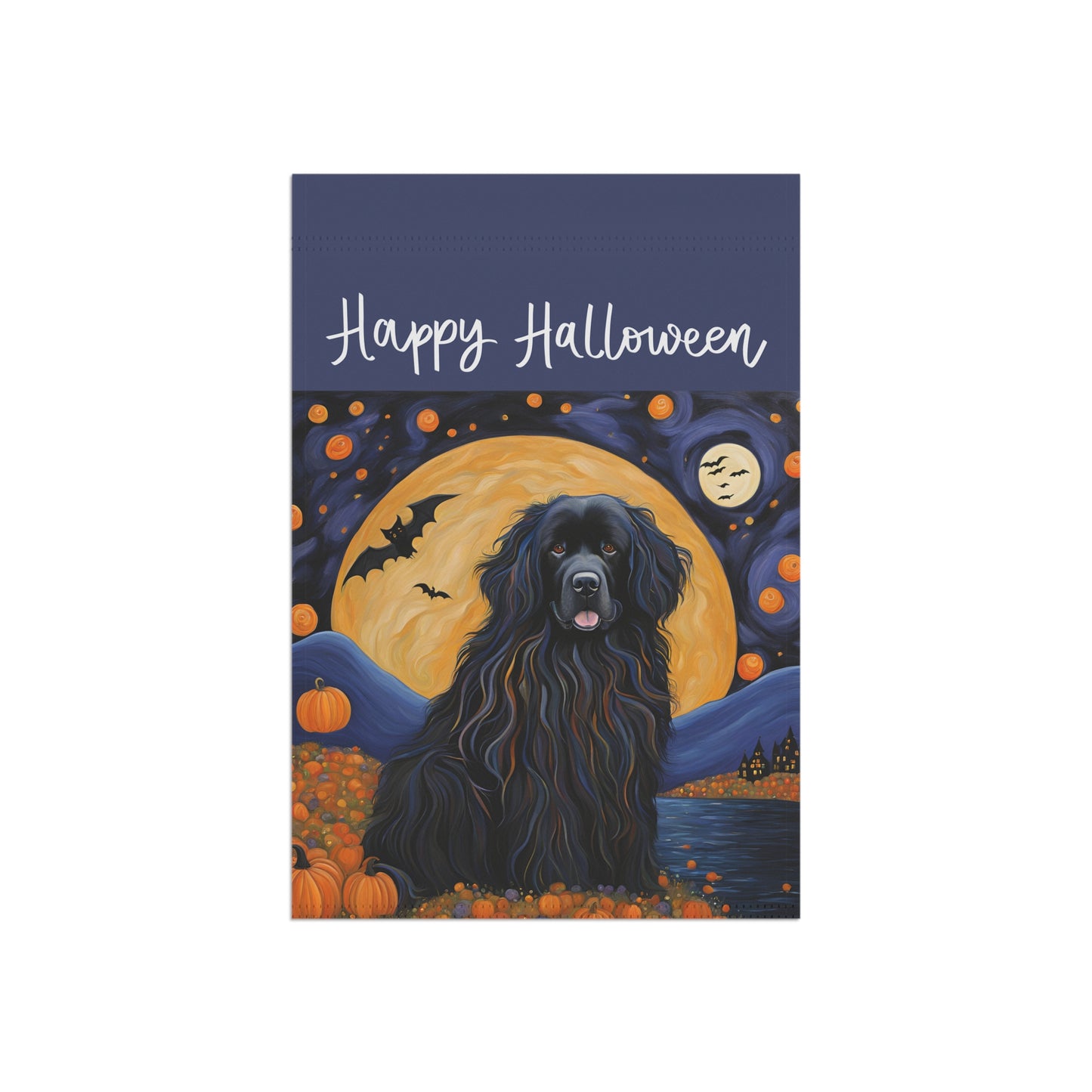 Newfoundland Happy Halloween 2-Sided Garden & House Flag/Banner