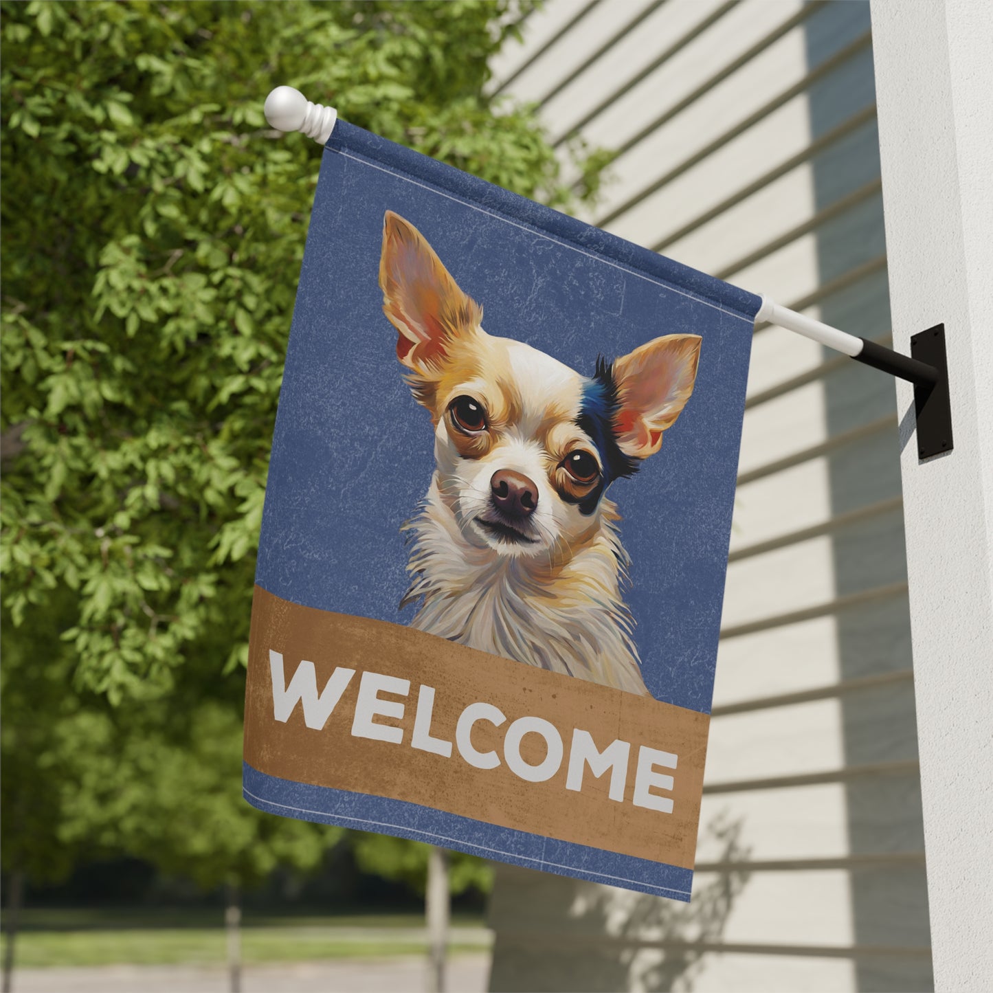 Chihuahua Welcome 2-Sided Garden & House Flag/Banner