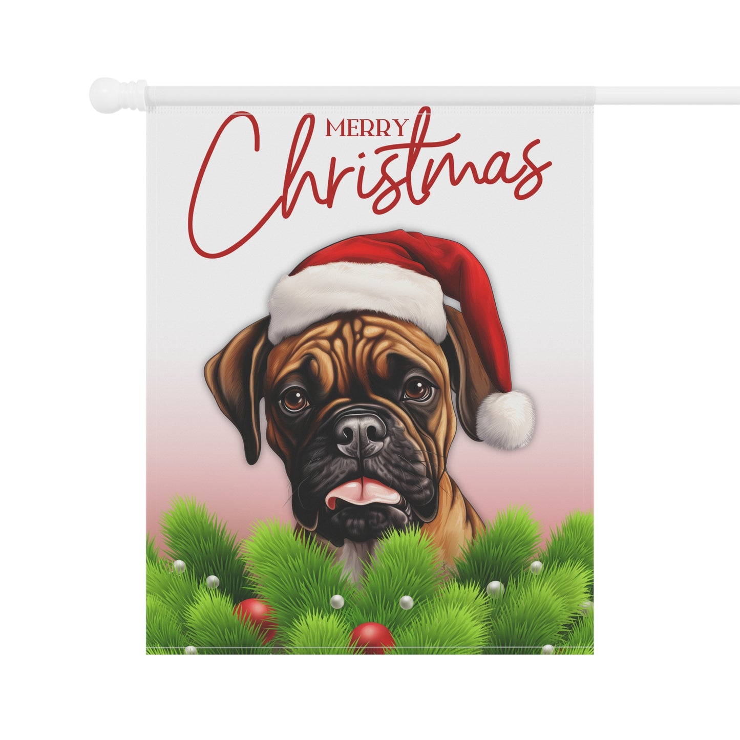 Boxer Merry Christmas Garden & House Flag/Banner