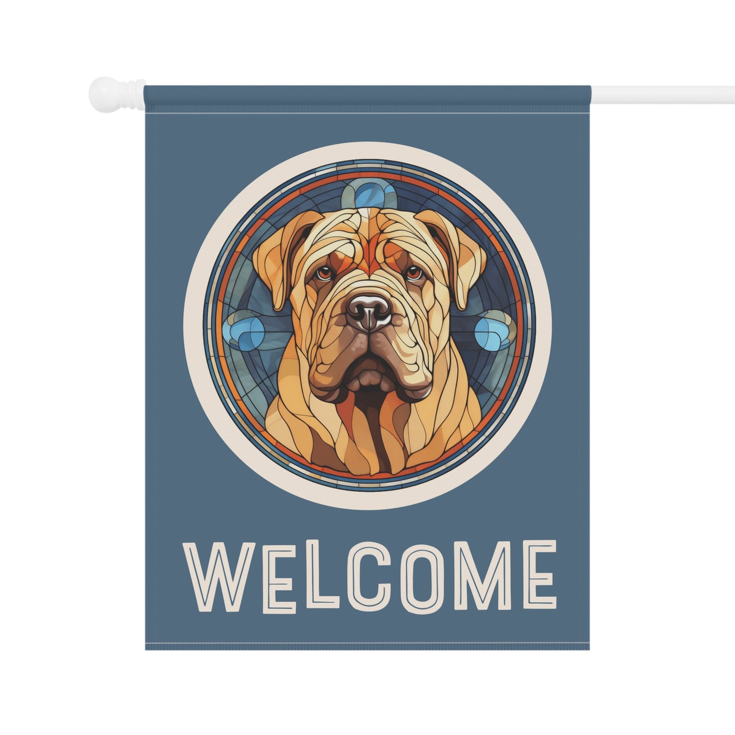 Shar Pei Welcome 2-Sided Garden & House Flag/Banner