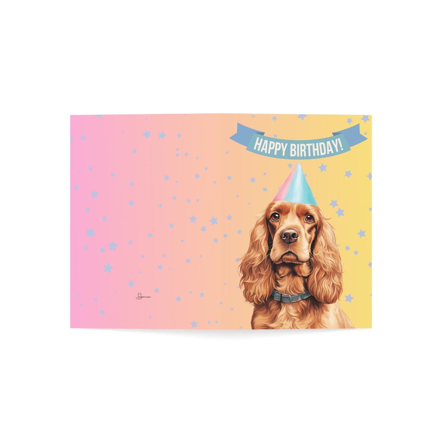 Cocker Spaniel Happy Birthday 5 x 7 Greeting Cards (10 Pack)