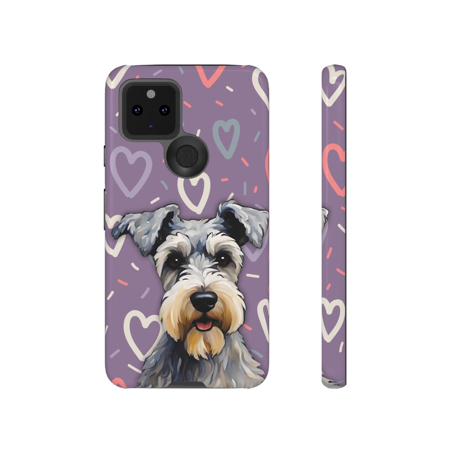 Miniature Schnauzer Love iPhone Samsung Galaxy Google Pixel Glossy Tough Case