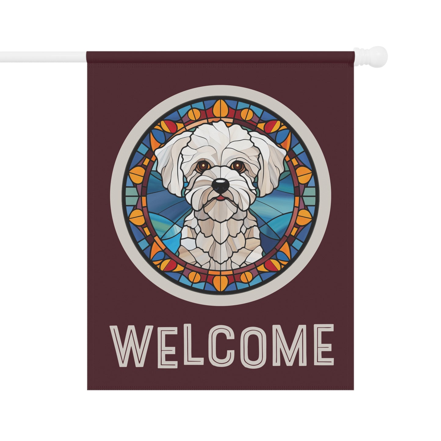 Bichon Frise Welcome 2-Sided Garden & House Flag/Banner