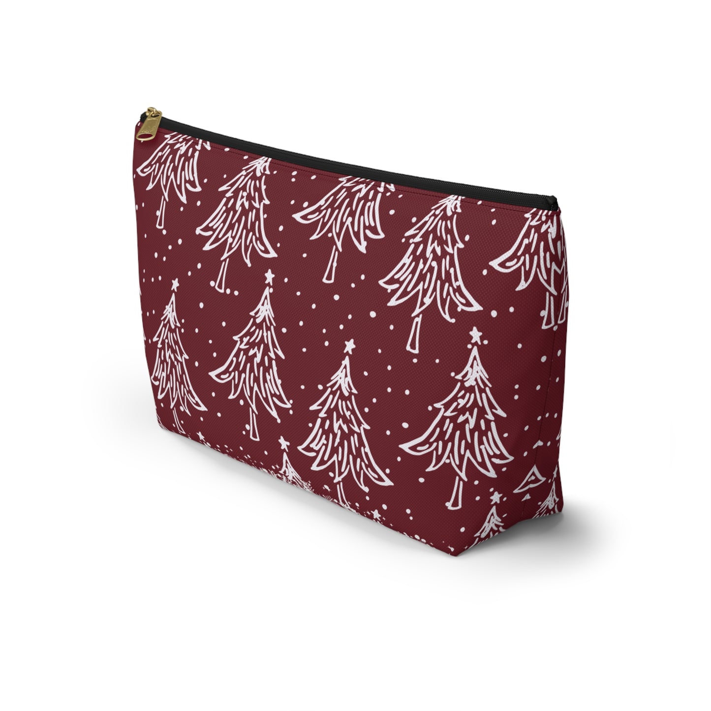 Christmas Trees for All Red Accessory Pouch w T-bottom