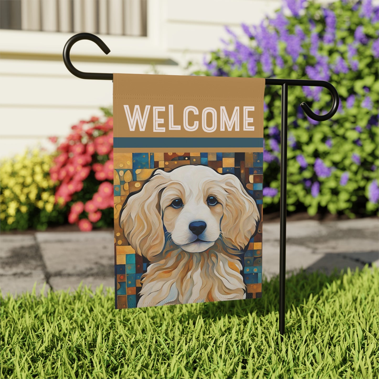 Billie Welcome 2-Sided Garden & House Flag/Banner